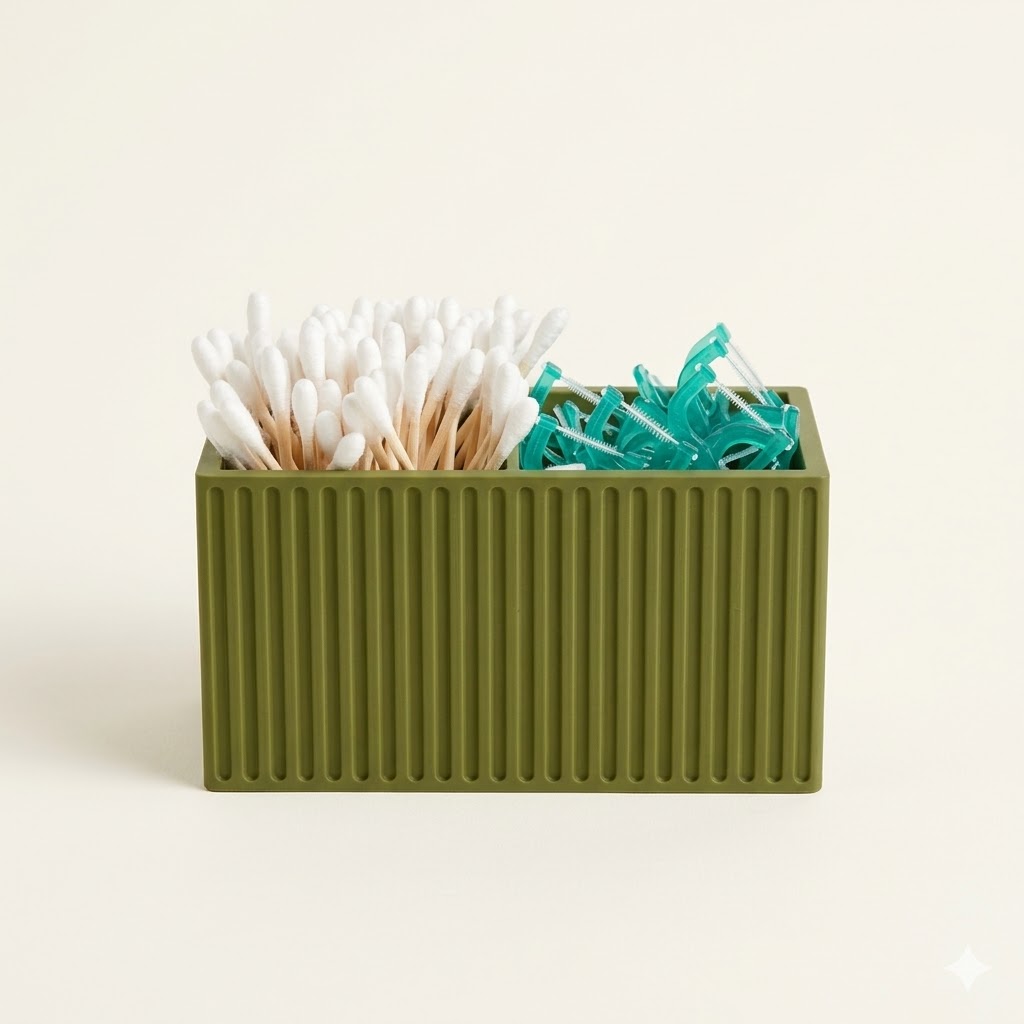 Taro Q-Tips and Floss Holder